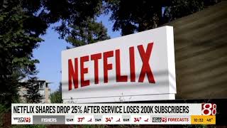 Netflix shares drop 25% after service loses 200,000 subscribers