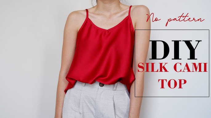 DIY Easy Silk Slip Top / Top With Straps + PDF Pattern 