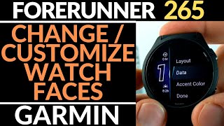 How to Customize Watch Faces - Garmin Forerunner 265 Tutorial screenshot 4
