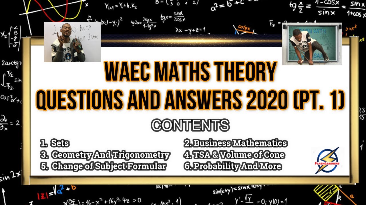 waec mathematics essay questions and answers