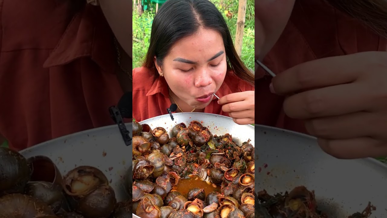 snail fried so yummy , snails recipe , seafood snails 