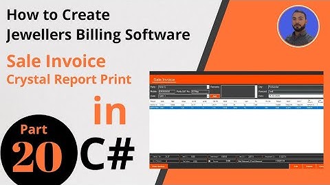 How to Make Jewellers Billing Software in C# VS | Part 20 | How to Print Sale Invoice Form in C#