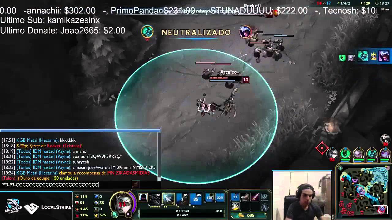 Hastad dando rage e quebrando o teclado