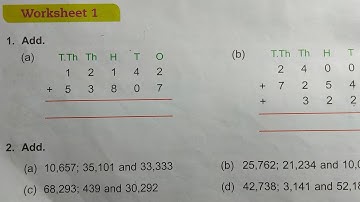DAV Class 4 unit 2 worksheet 1 ।। Math class 4 chapter 2 worksheet 1 dav public school
