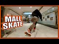 Skating inside west ridge mall