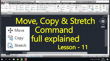 Move Copy and Stretch Command in AutoCAD full explained in Hindi #11