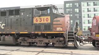 UPRR Freight Train Lash-Up Has SP Patch Plus KCS DPU At Elmhurst Illinois