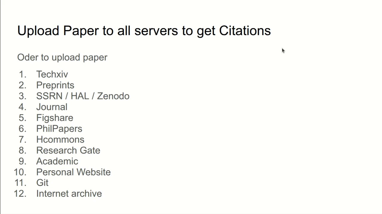 Eb1a eb2 niw Course by Shivgan Uploading open access paper to diff Servers for greater visibility
