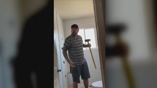 Video Contractor Destroys Renovated Bathroom With Sledgehammer, Claims Nonpayment For Work