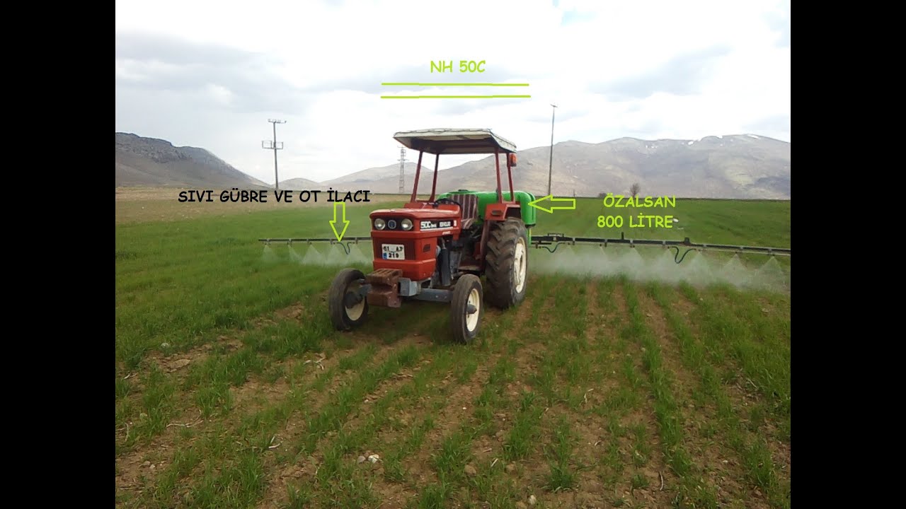 800 LİTRE İLAÇ POMPASI!!! BUĞDAYLARA İLAÇ VE SIVI GÜBRE ATIYORUM || NEW HOLLAND 50C