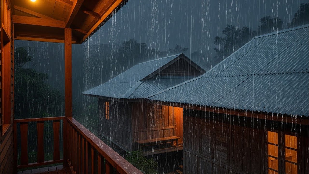 Relaxing Midnight Rain at Night for Sleeping, Studying and Inner Peace