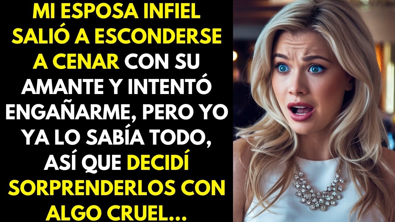 Mi esposa infiel salió a cenar con su amante y trató de engañarme, pero