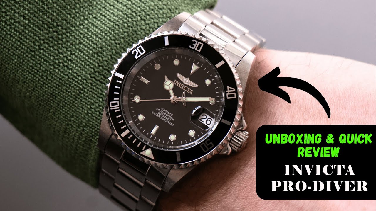 Invicta Pro Diver 40mm Automatic Unboxing Video, Spec & Quick