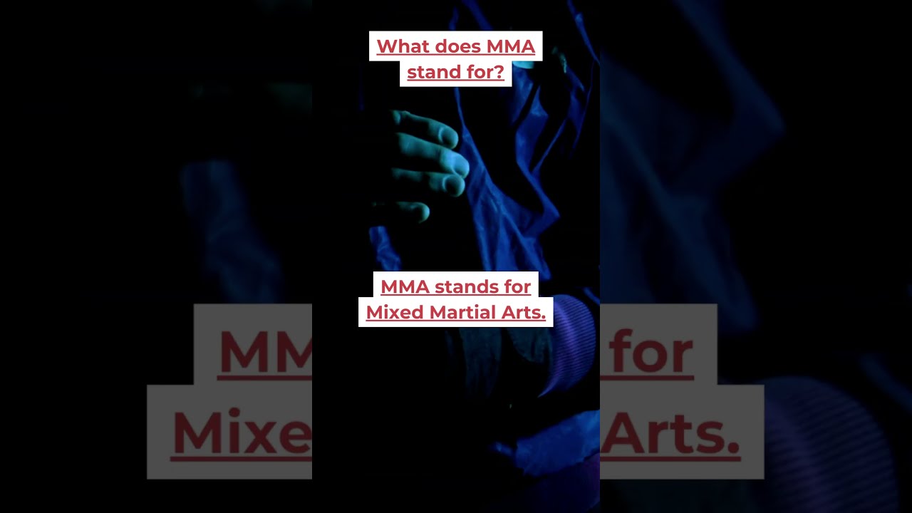 What Does MMA Stand For YouTube What Does MMA Stand For YouTube