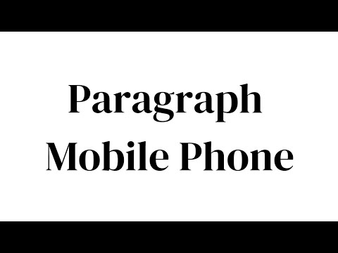 Mobile phone Paragraph, Mobile phone short paragraph - YouTube