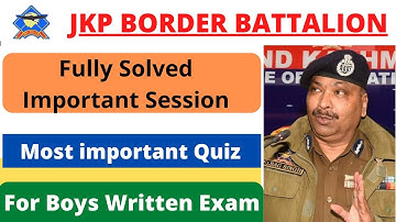 JKP Constable important MCQs For Exam 26 October 2022 🔥#jkp