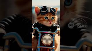 Meowtorcycle Mania: The Cutest Biker Gang in SF!🏍️😺😎😂🌉#soraai #openai  #aishorts #futureofai