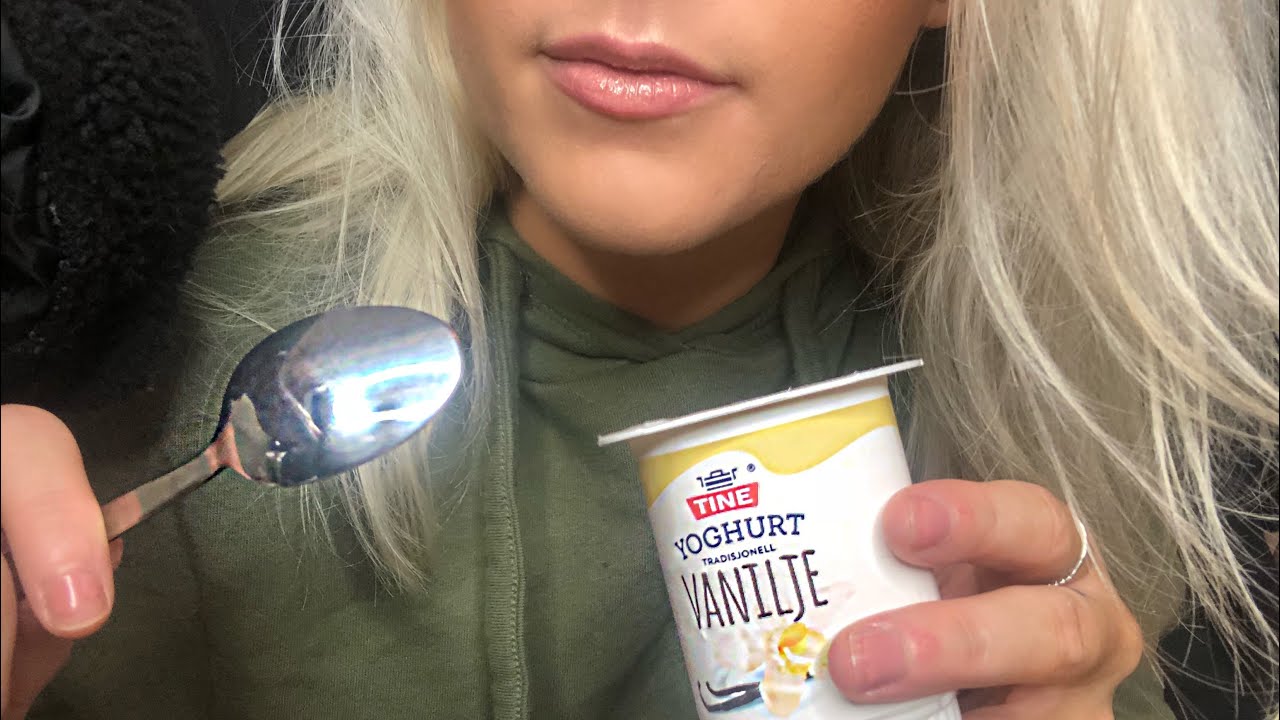 ASMR Yogurt eating sounds YouTube