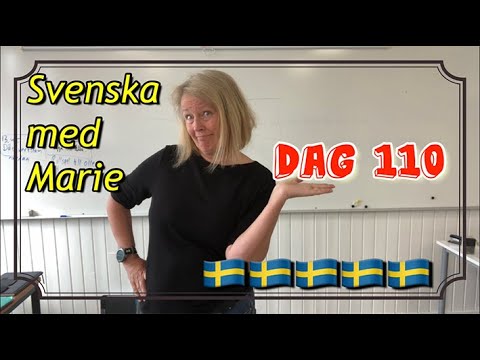 Dag 110 - Fem ord per dag - Nivå A2 Svenska med Marie - Manus till lektionen finns i beskrivningen