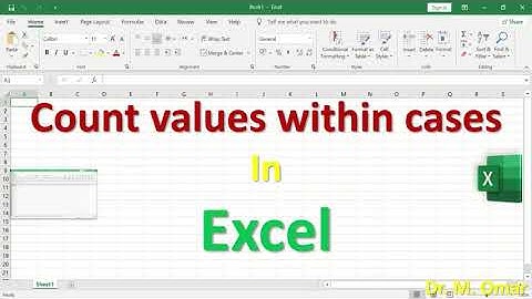Count values within cases in Excel