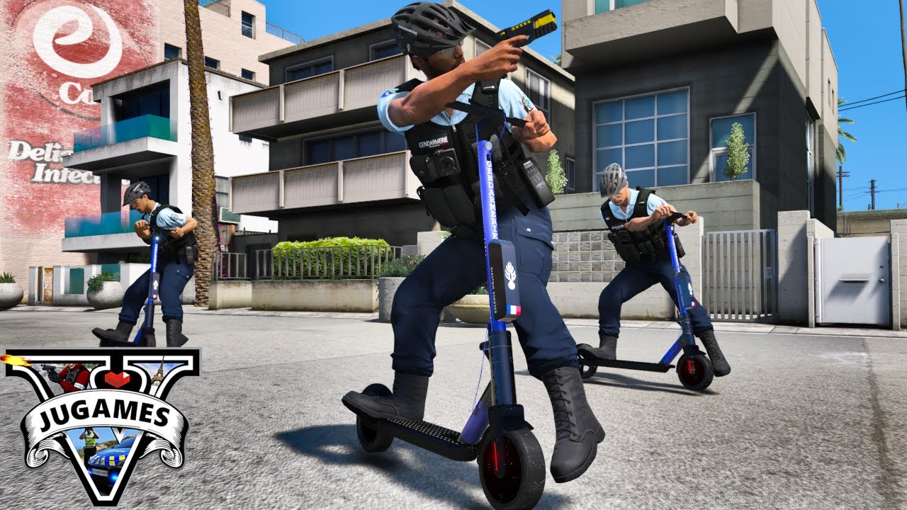 PATROUILLE EN TROTTINETTE GENDARMERIE [GTA 5 LSPDFR]