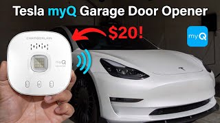 Tesla myQ Smart Garage Control for Tesla Model Y/3 / Full Review & Installation #tesla #myq