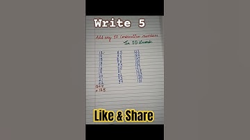Sum of 10 consecutive numbers| add numbers in 10 sec| Easy Trick| #maths #tricks #yt #shorts #viral