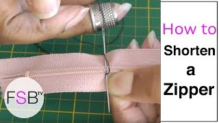 How To Shorten A Zipper