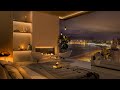 Smooth Jazz Nights by the Coast 🎵  Luxurious Bedroom Ambience for Relaxation and Focus