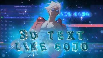 3D TEXT LIKE @GOJO - NODE VIDEO [ TUTORIAL] PROJECT FILE?