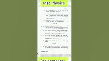 Msc Physics kuk University Nuclear physics 3rd sem. 2022 #kukuniversity #mscphysics #2022 #nuclear