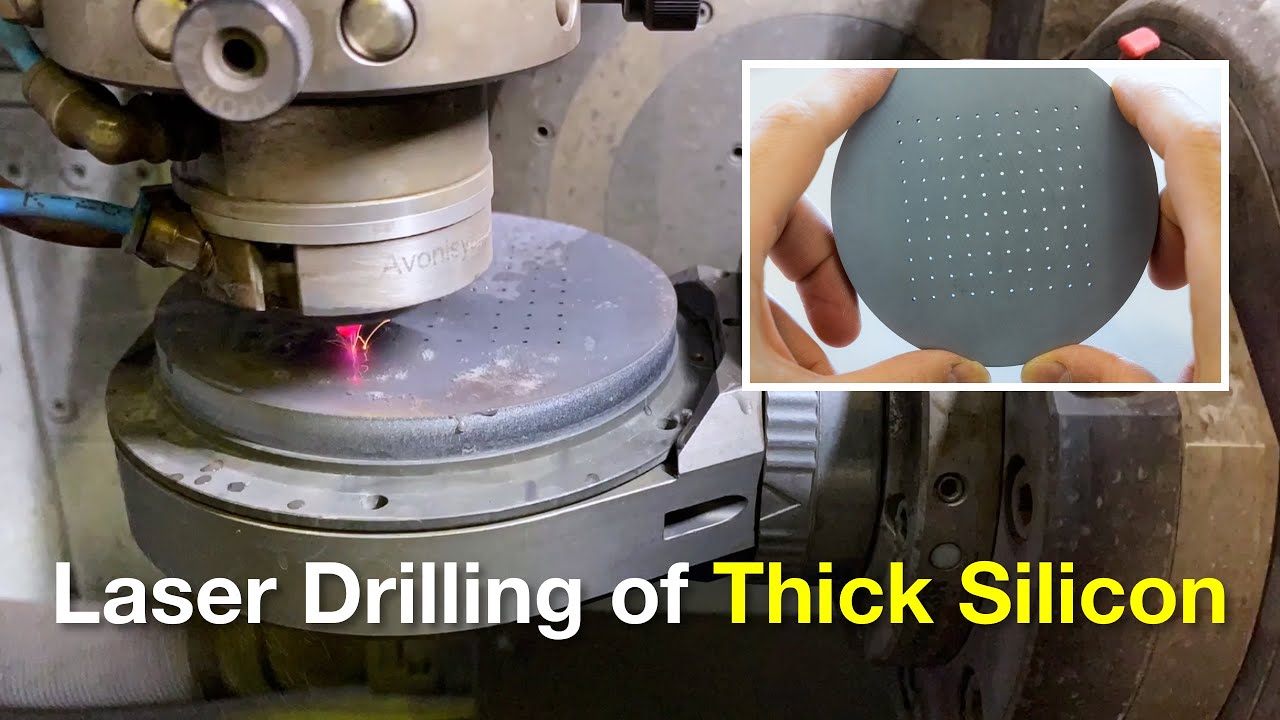 Laser hole drilling in thick silicon / Laserbohren von dickem Silizium