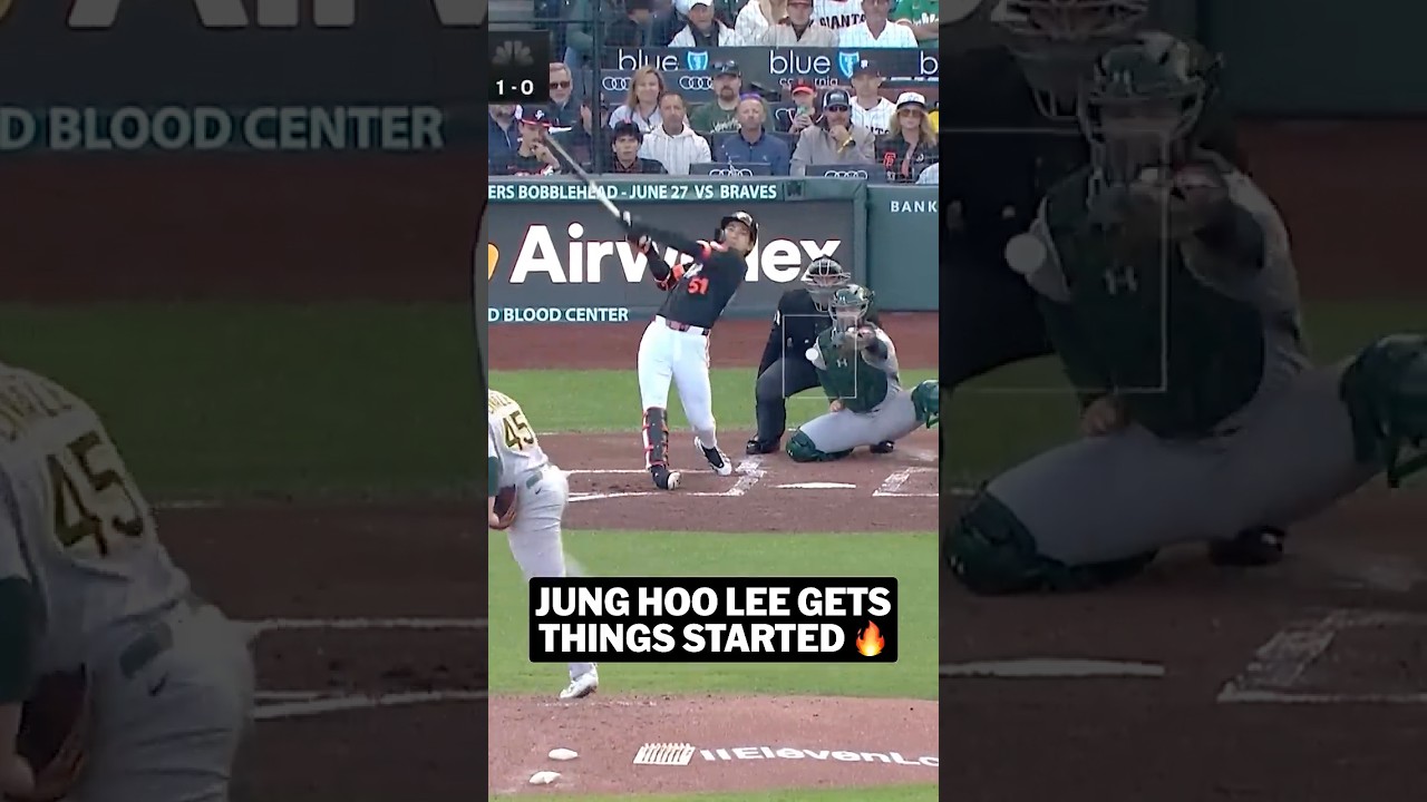 RUN IT! Jung Hoo Lee connects for a home run 💪