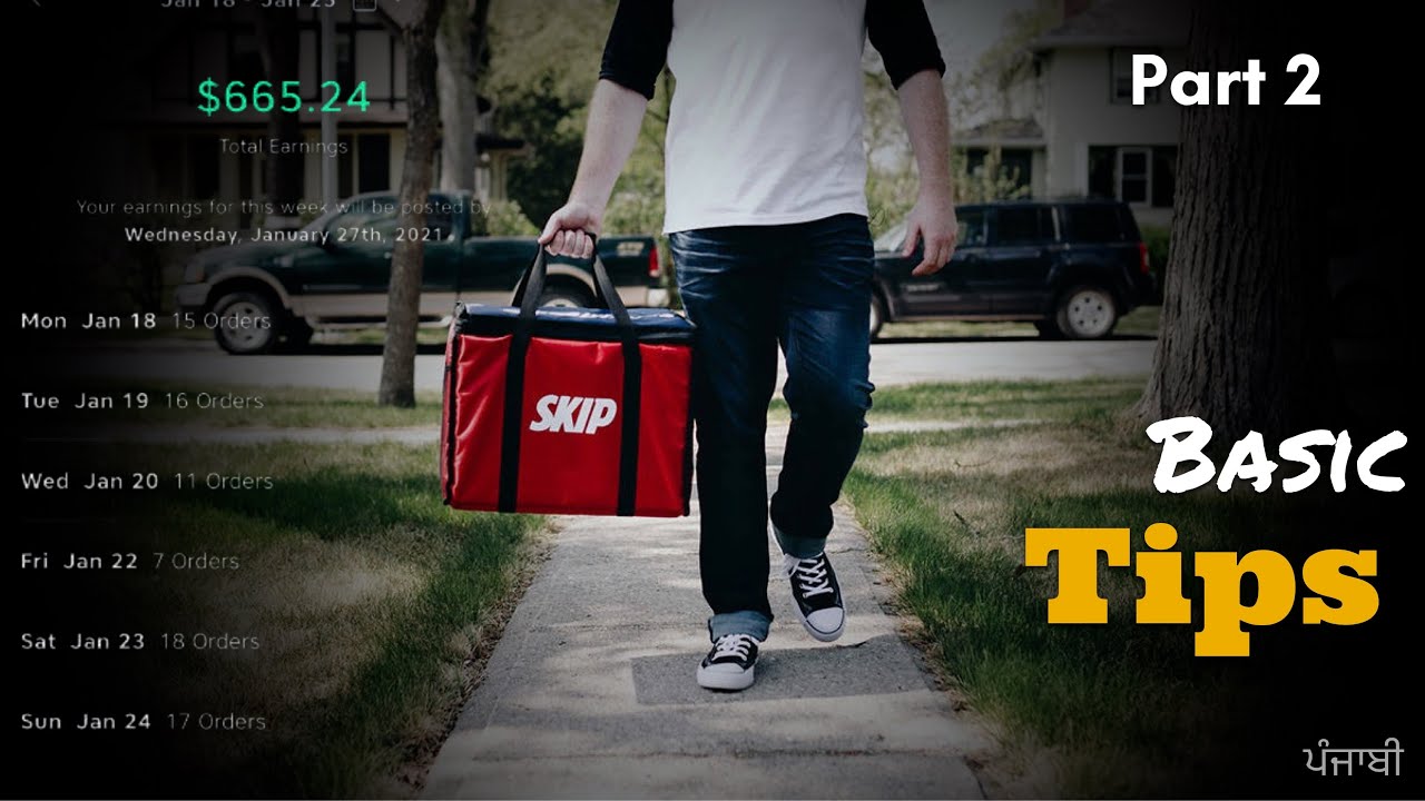 Part 2 A day as food courier driverSkip the dishes earnings Tips