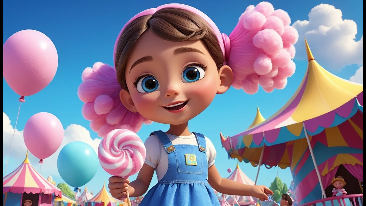 Cotton Candy, Sweet and Light Delight | Treat Rhyme for Kids | Toddler Song with Colors and Fun