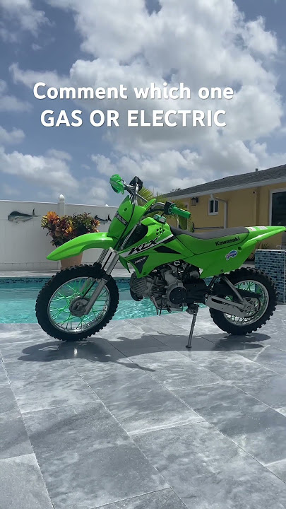 Gas vs Electric KLX #klx #dirtbike #kawasaki  #offroadmotorcycle #cc #summer #bikelife