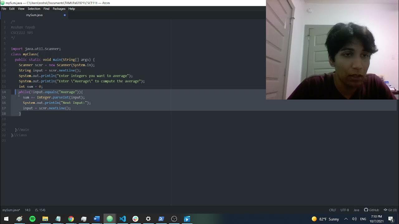Using while loops to compute average values in java - YouTube