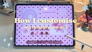 How I customise my Oneplus pad Go 2 🌸.⁠｡⁠*⁠♡ | Cute , aesthetic for students | Notes app review 📝