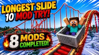 Minecraft roller🔥 coaster slide 😁mod 8 mod 10 challenge