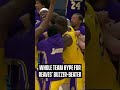 Squad was HYPE for Austin’s buzzer beater #nba #lakers