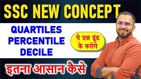 SSC New concept Quartiles, Percentile and decile for SSC CGL 2025