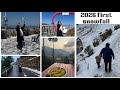 “Waking up to snow-covered peaks is a feeling beyond words#vlog#uttarakhand#hometown#snow#mukteshwar