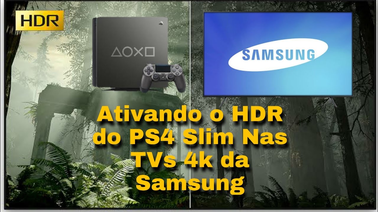 Função HDR do PS4 slim na TV Sansung NU7100 4K YouTube