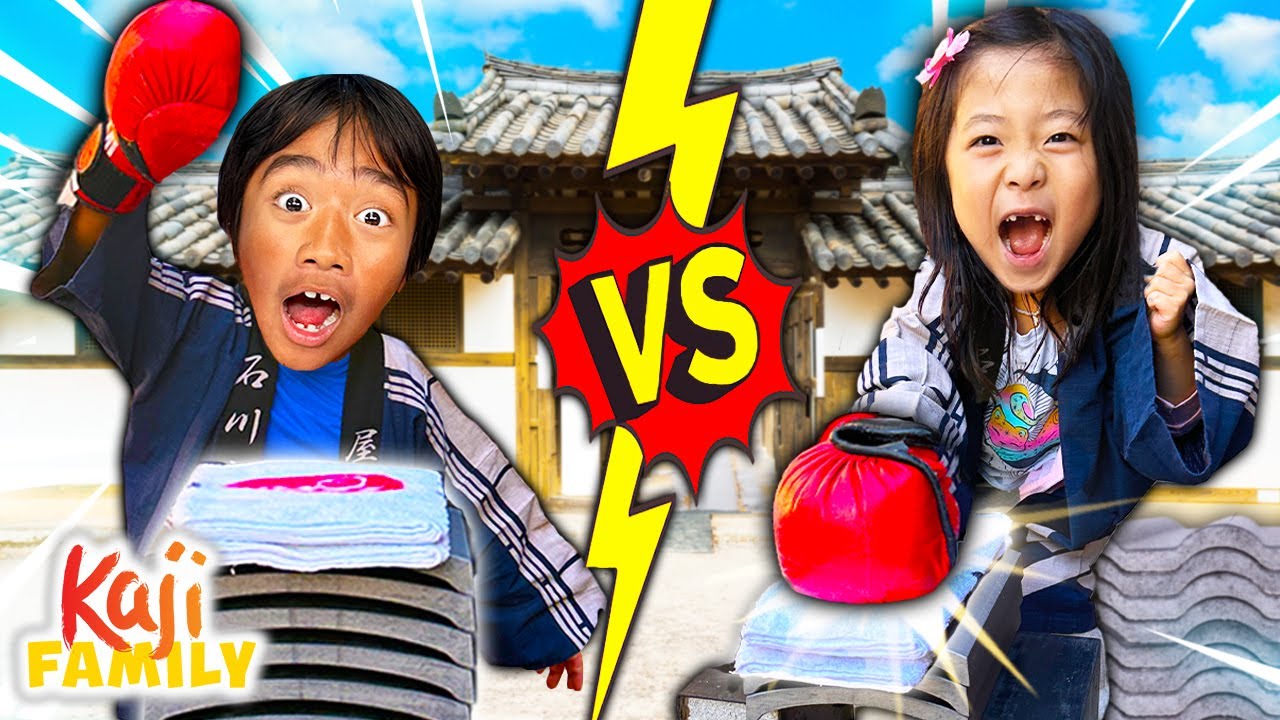 BROTHER vs SISTER Break Brick Challenge! - YouTube
