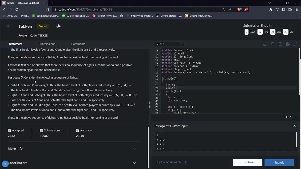 Tekken Problems CodeChef 2023 02 15 20 38 24 - YouTube