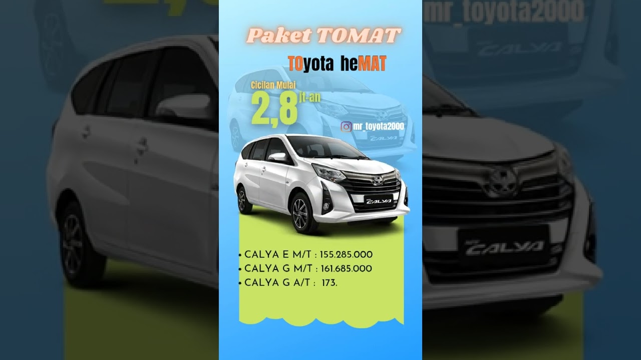 PROMO TOYOTA CALYA PPNBM ANGSURAN 2,8 JUTA-AN 