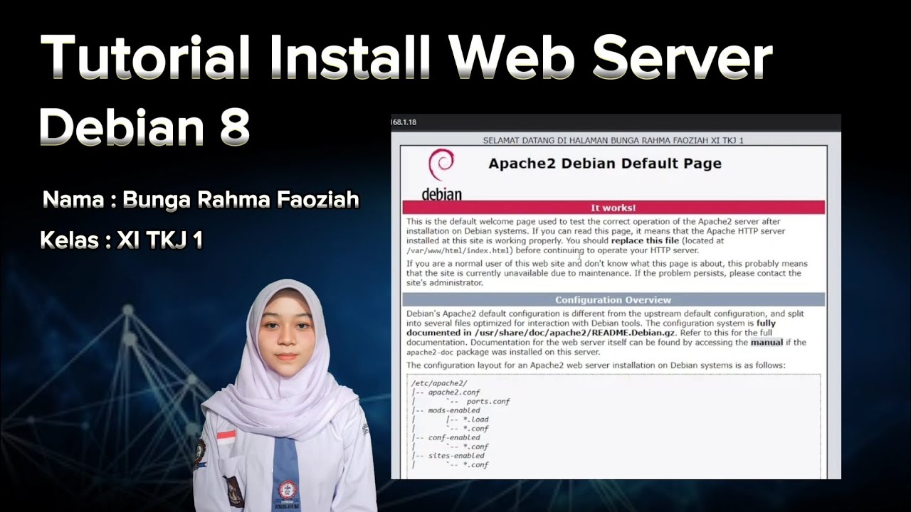 TUTORIAL INSTALL WEB SERVER DI DEBIAN 8 | VIRTUAL BOX - YouTube