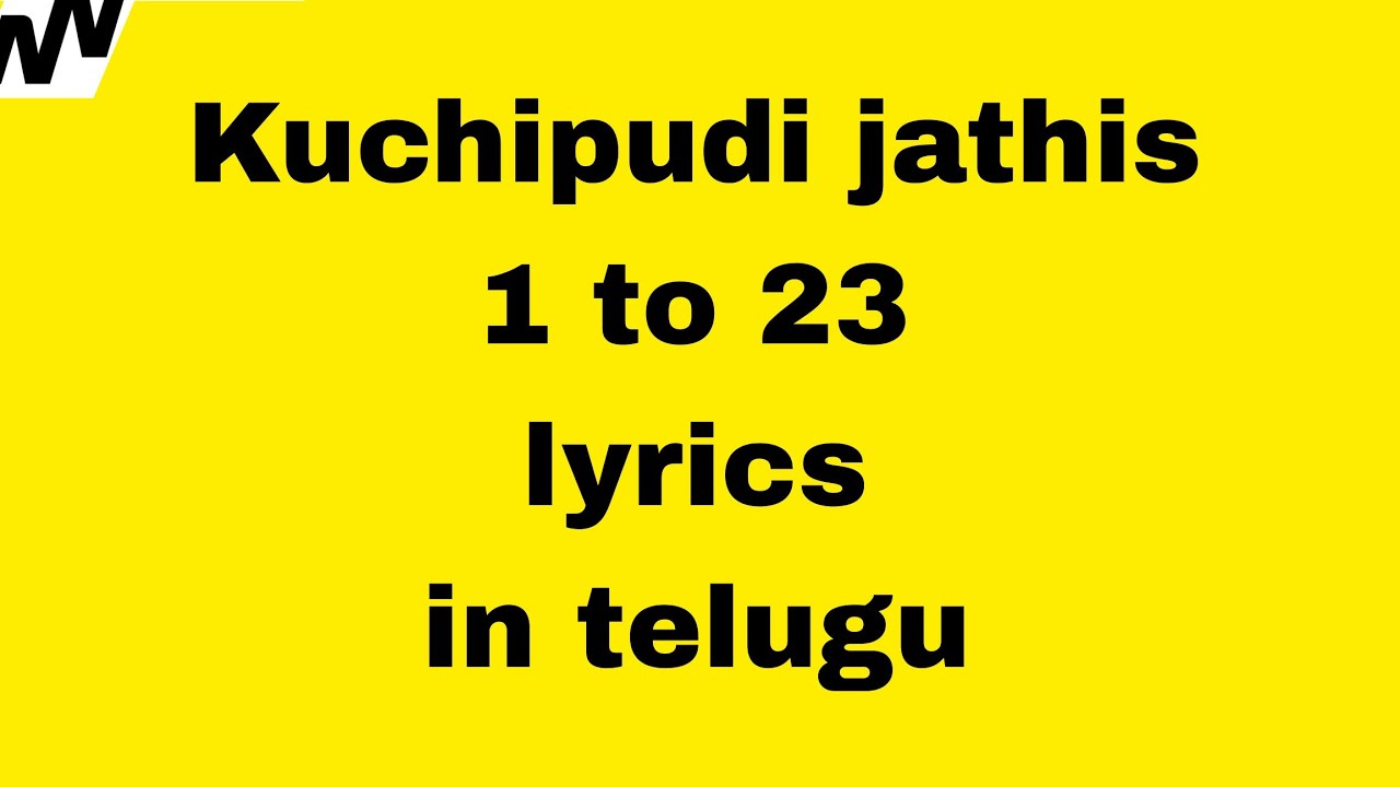 Kuchipudi 1 to 23 jathis//all Kuchipudi chathurasra ,tisra ,kanda ,misra and sankeerna jathis lyrics