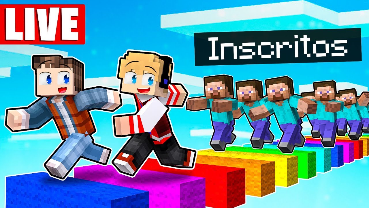 LIVE - JP E MCFLY JOGANDO MINIGAMES COM INSCRITOS NO MINECRAFT ! 