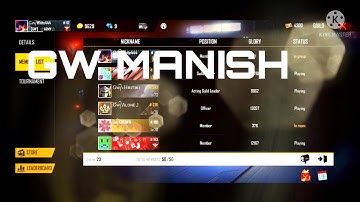 I AM JOIN GW MANISH GUILD AND MY NAME GW WHITE 444 😎😎😎👿👿🤬🤬